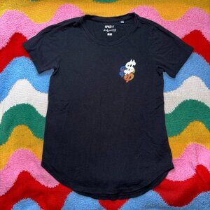 Andy Warhol Pop Art Tee 🍅 Metallic $$$ Tunic Size XS